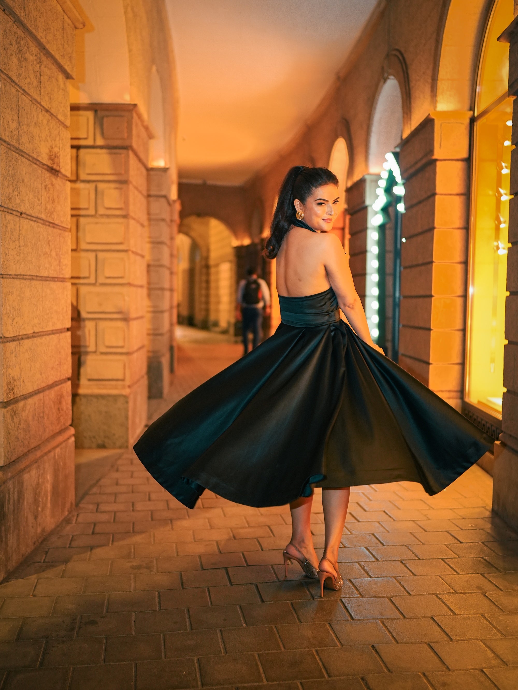 Madhurima Tuli in Valencia Dress in Midnight Noir