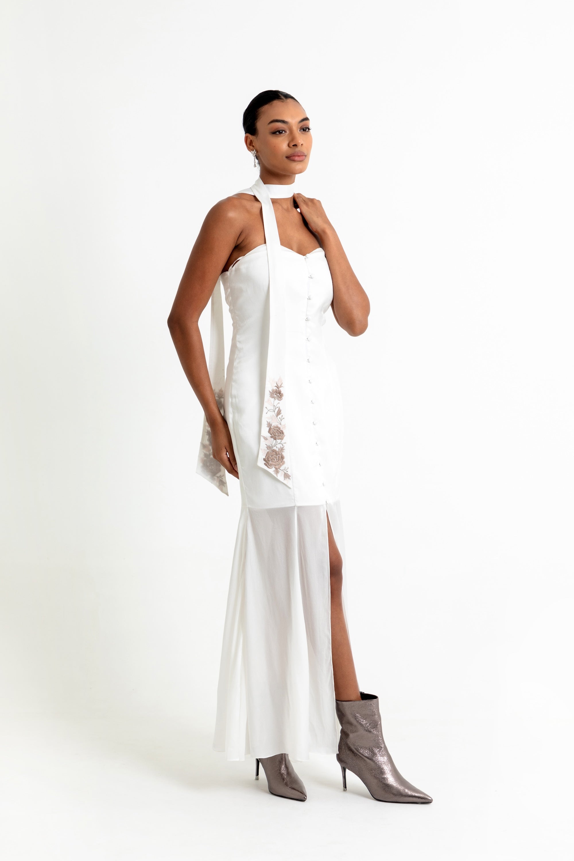 Strapless Sweetheart Shirt Dress
