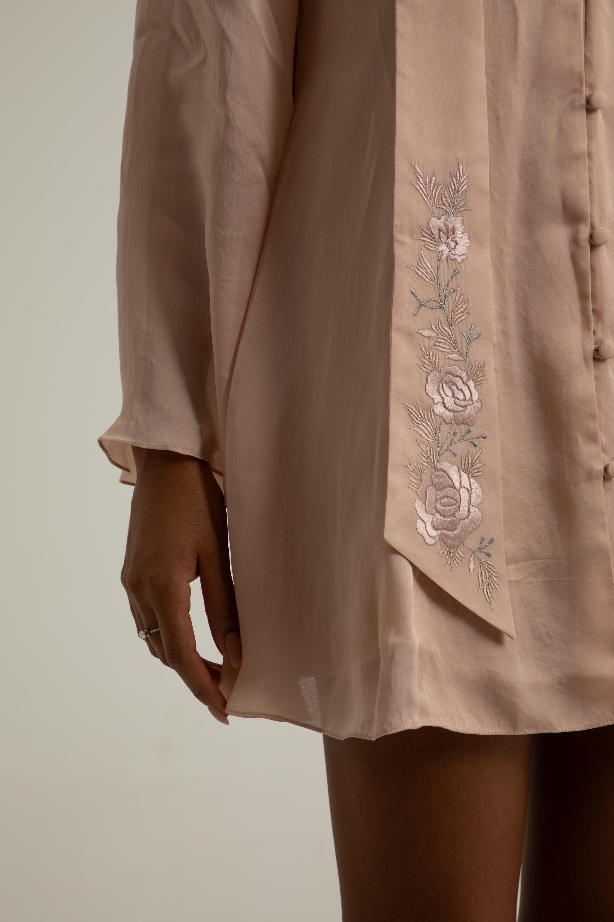Aubrielle Dress in Peach Dust