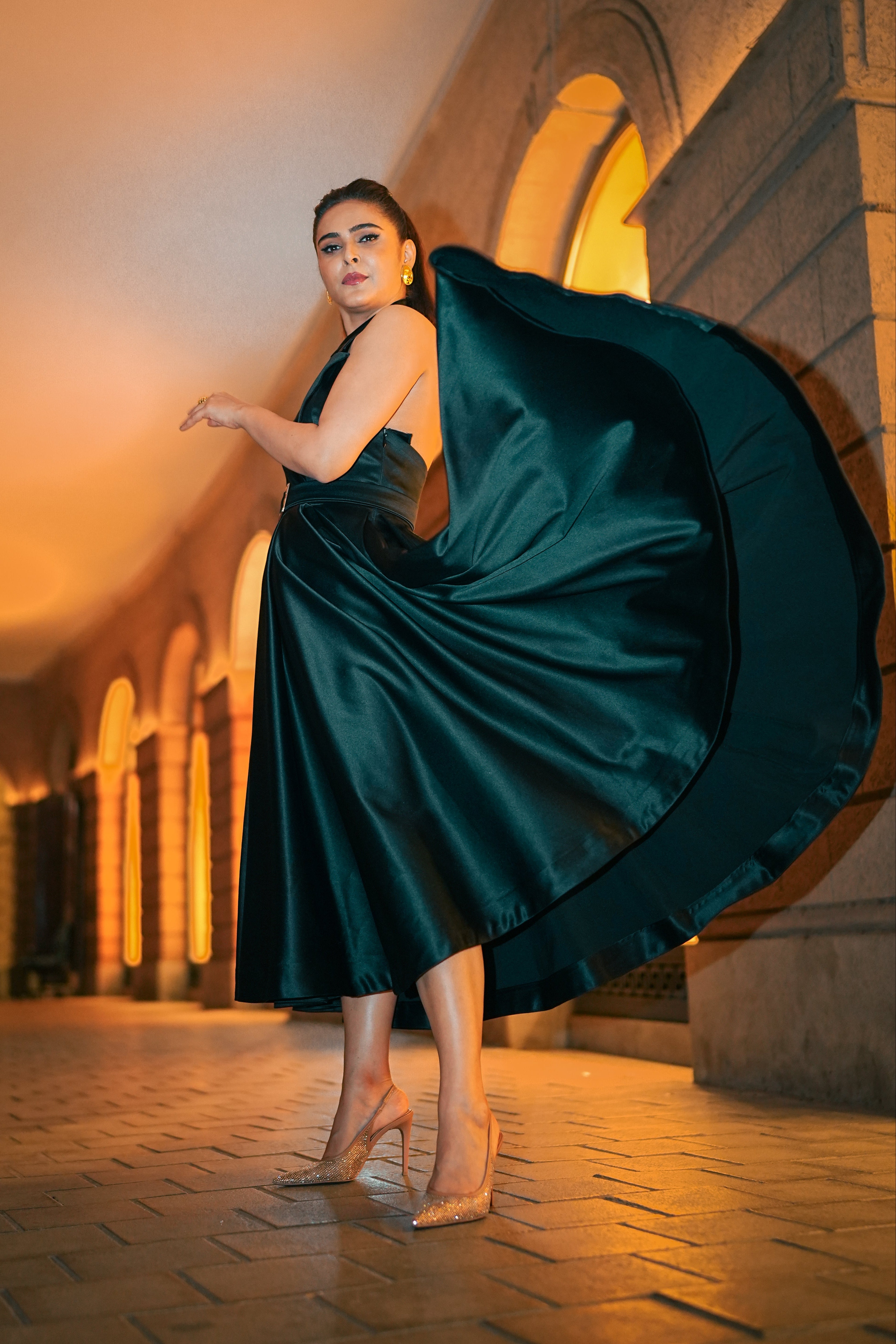 Madhurima Tuli in Valencia Dress in Midnight Noir