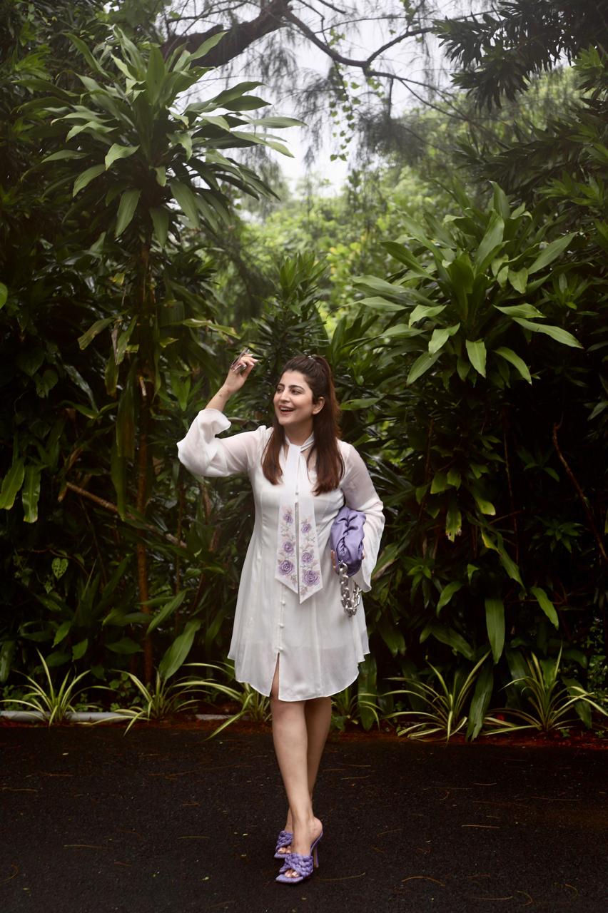 Ankita Kochhar in Aubrielle Dress in Morning White